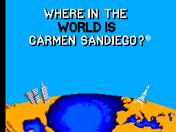 Where in the World is Carmen Sandiego (USA) Title Screen